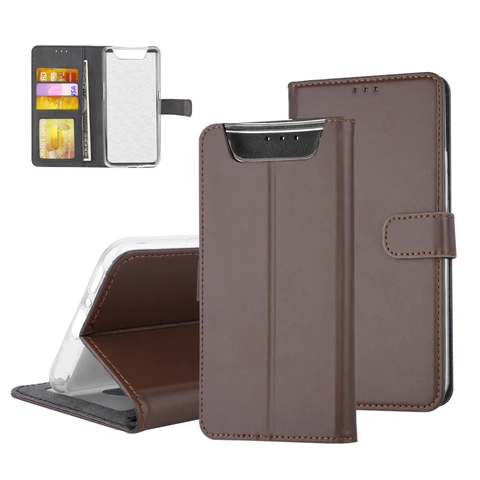 Bruin hoesje Samsung Galaxy A80 - Book Case - Pasjeshouder - Magneetsluiting (A805F)
