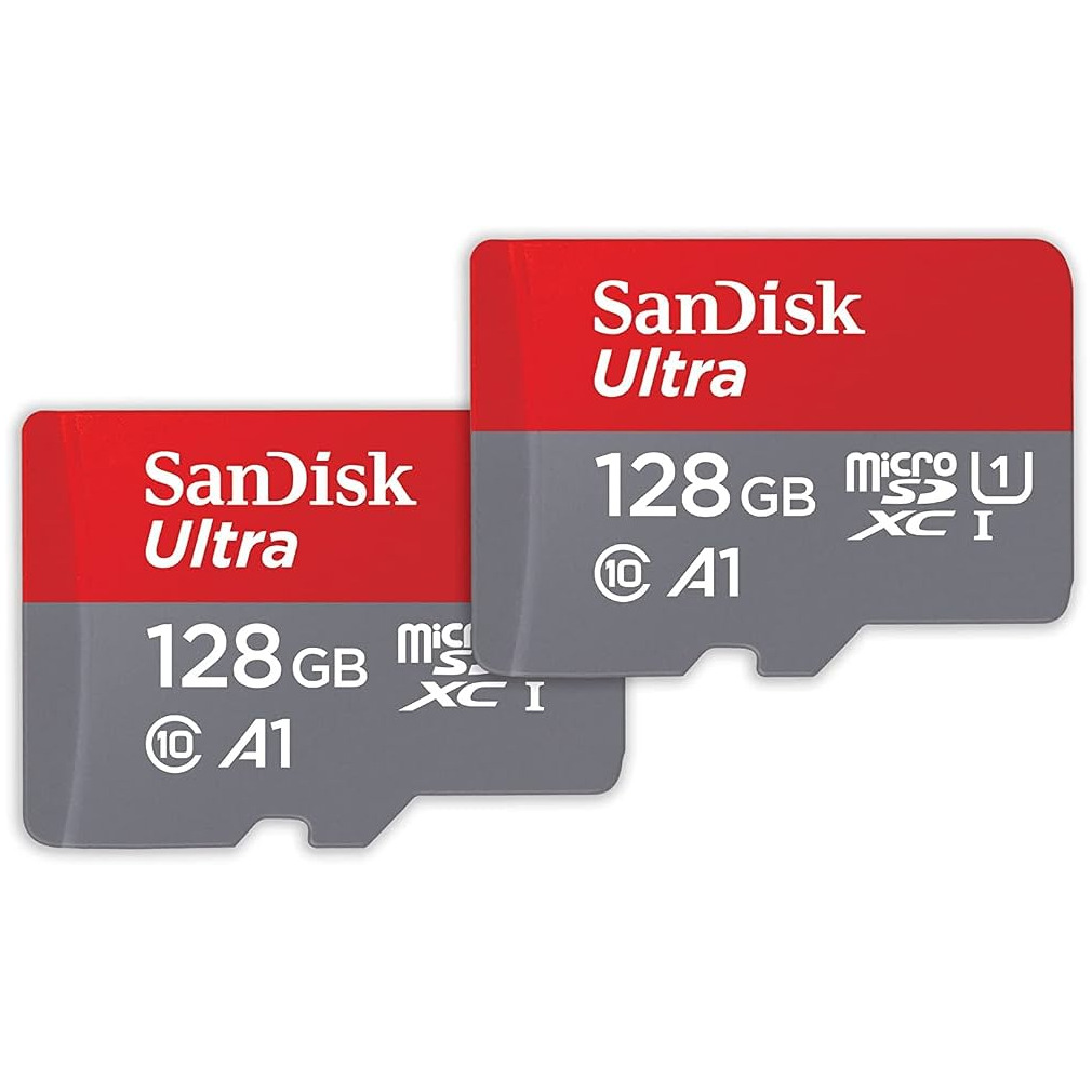 SanDisk MicroSDXC Ultra 128GB 140mb/s C10 - SDA UHS-I 2Pack Micro SD-kaart Grijs