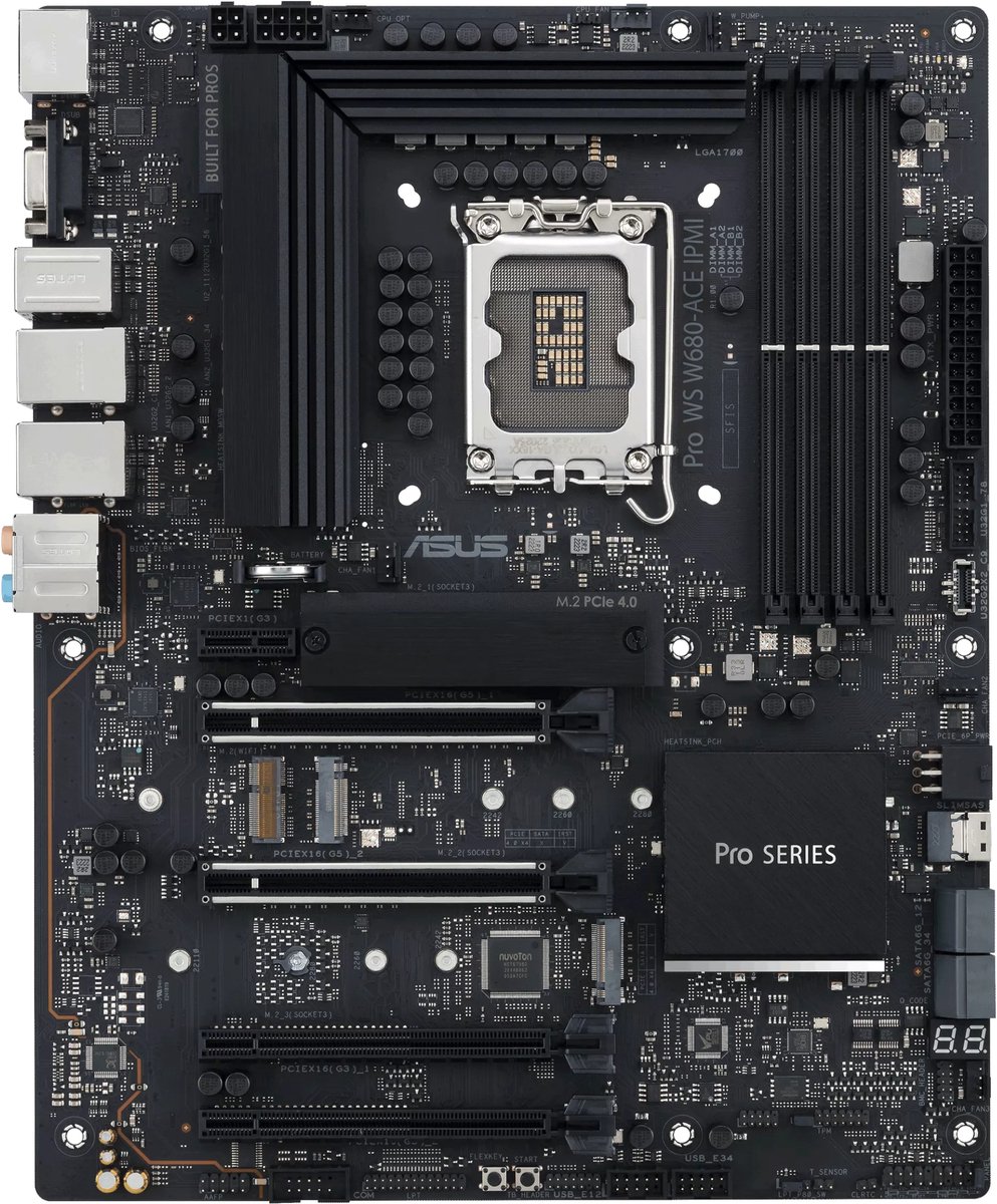 ASUS PRO WS W680-ACE - Moederbord - ATX - Intel W680 - LGA 1700
