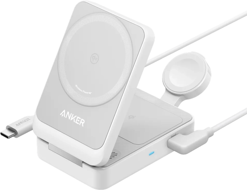Anker Prime 3-in-1 MagGo Vouwbare Draadloze Oplader 15W Wit