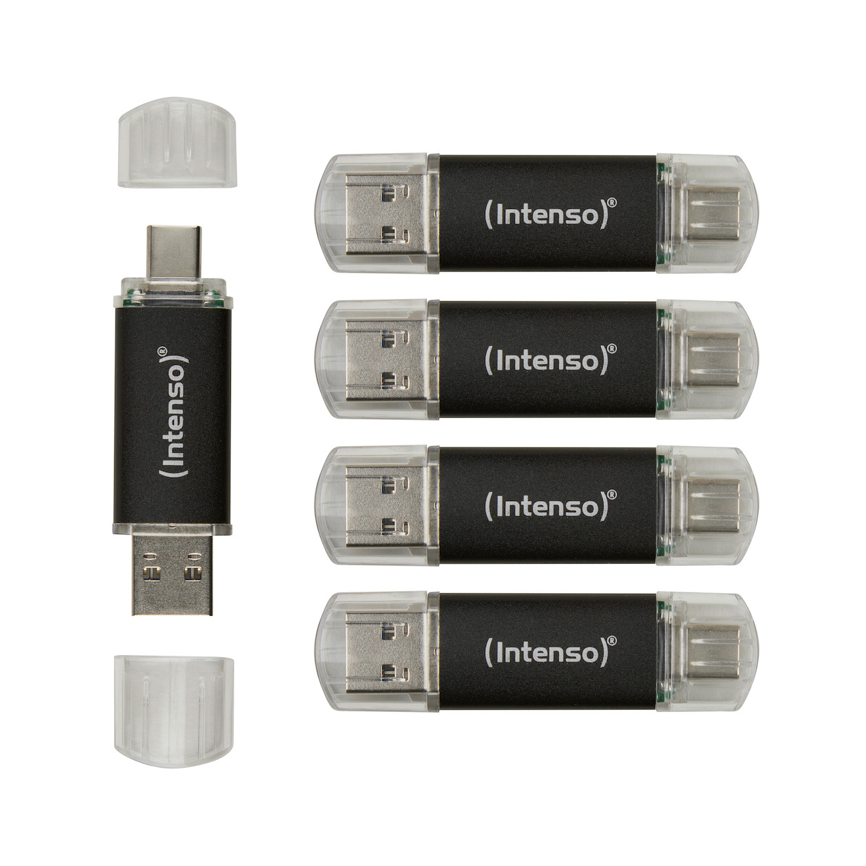 Intenso Twist Line 32GB 5-pack USB-sticks Grijs