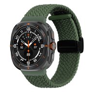 Braided band met D-buckle sluiting - Groen - Samsung Galaxy Watch Ultra / Ultra 2 - 47mm