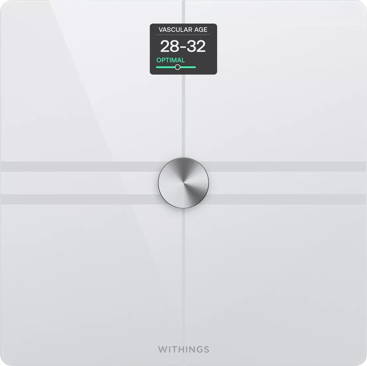 Withings Body Comp - Slimme Weegschaal - Lichaamssamenstelling, Visceraal Vet, Hartgezondheid, Zenuwgezondheid, Spiermassa, Botdichtheid, Waterpercentage , Tot 8 Gebruikers