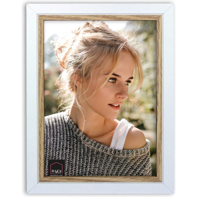 Haes Deco Houten Fotolijst Fevik in wit met bruin voor 1 foto 15x20 - SP11220