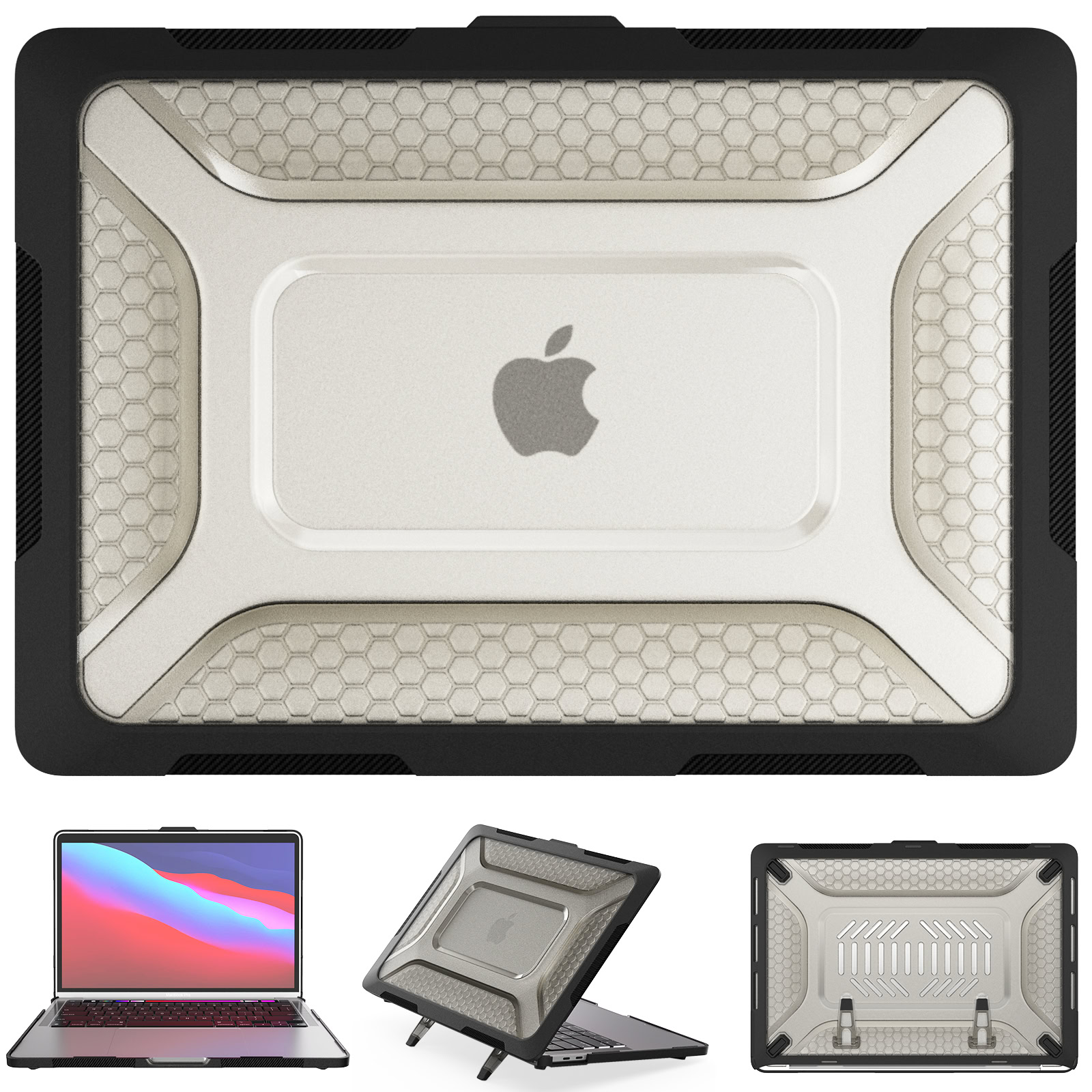 Turtle Shift Laptopcover Shield MacBook Pro 13 inch 2022 / 2020 / 2019 / 2018 / 2017 - Zwart