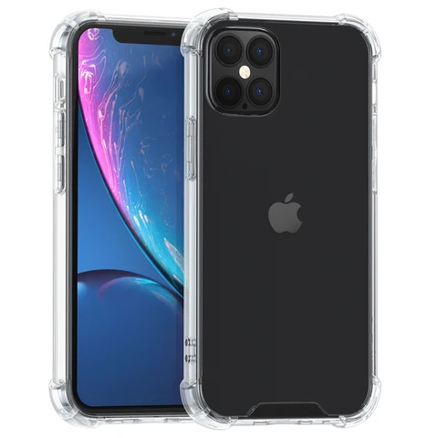 Apple iPhone 12 Pro Max Transparant Backcover hoesje - Antishock