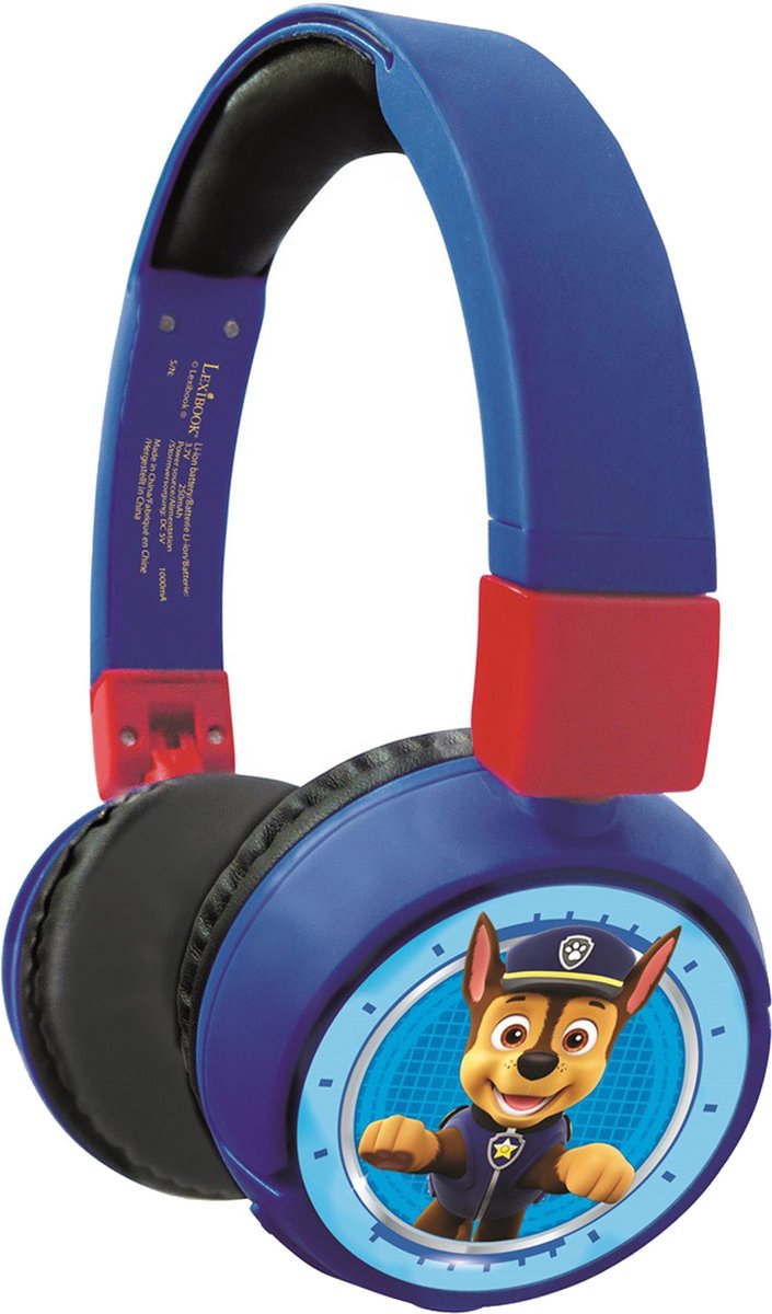 2-in-1 Bluetooth® en Bedrade comfortabele opvouwbare Koptelefoon met veilige volumebeperking Paw Patrol Design