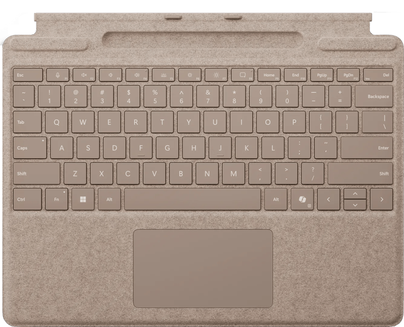 Microsoft Surface Pro 13 Inch Type Cover met penopslag Duinzand Qwerty