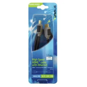 Scanpart High Speed HDMI kabel met Ethernet 1.0m HDMI kabel Zwart