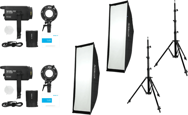 Nanlite FS 60B LED Dual Kit (met lightstand en softbox)