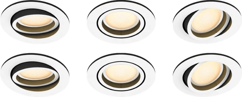 Philips Hue Milliskin inbouwspot White Ambiance - rond - Wit - 6-pack