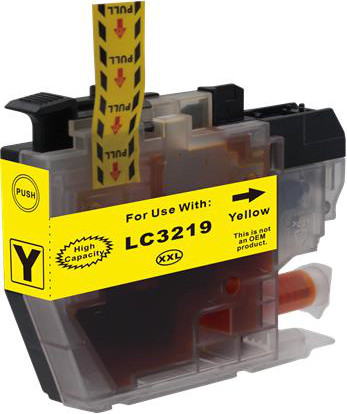 Huismerk Brother LC-3219XL Y cartridge geel
