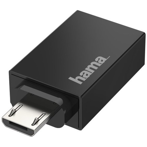 Hama Micro-USB-OTG-Adapter to USB-A, USB 2.0, 480 Mbps Kabel Zwart
