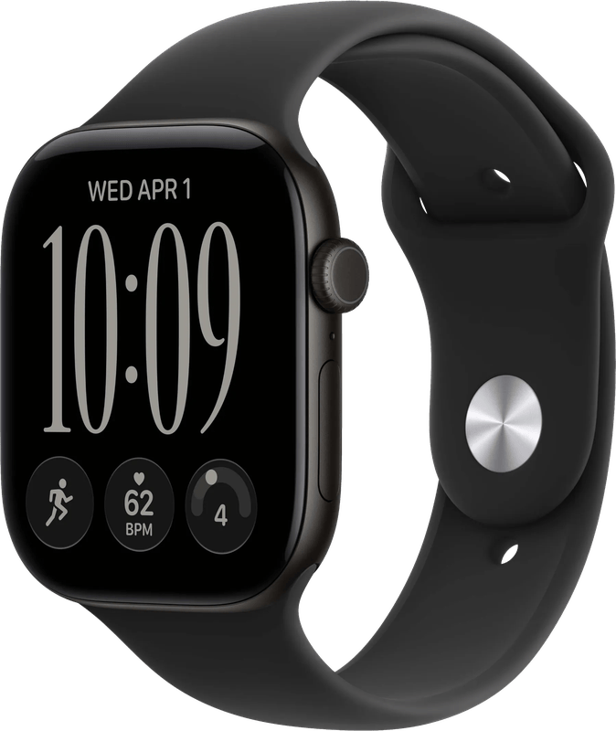 Apple Watch Series 12 Cellular 46mm Zwart Sportband M/L