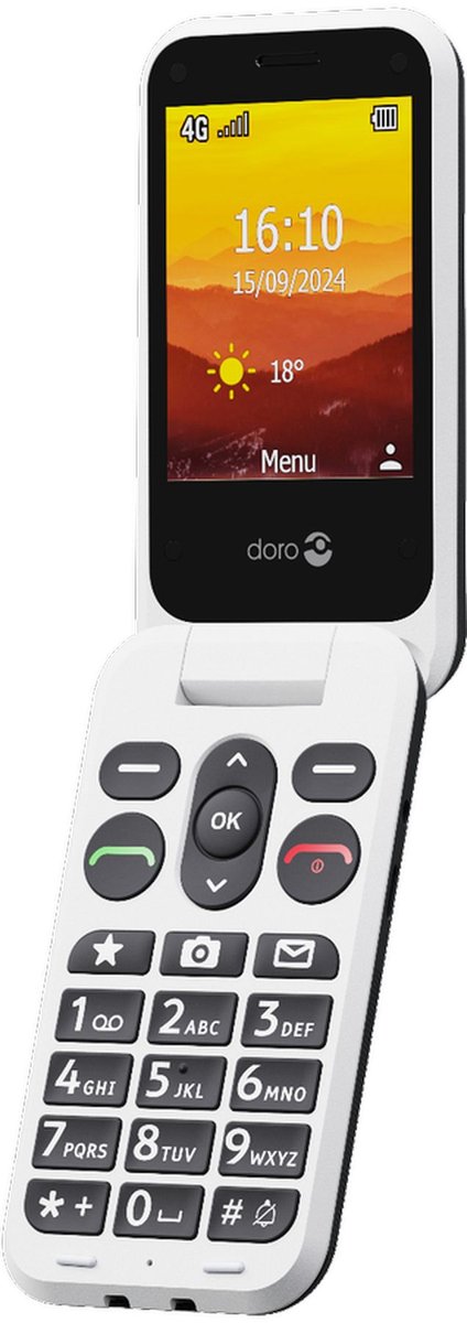 4G GSM mobiele telefoon - zeer geschikt voor SLECHTHORENDEN en SLECHTZIENDEN - 35 dB versterking - SOS met LOCATIE - Dual display - L30