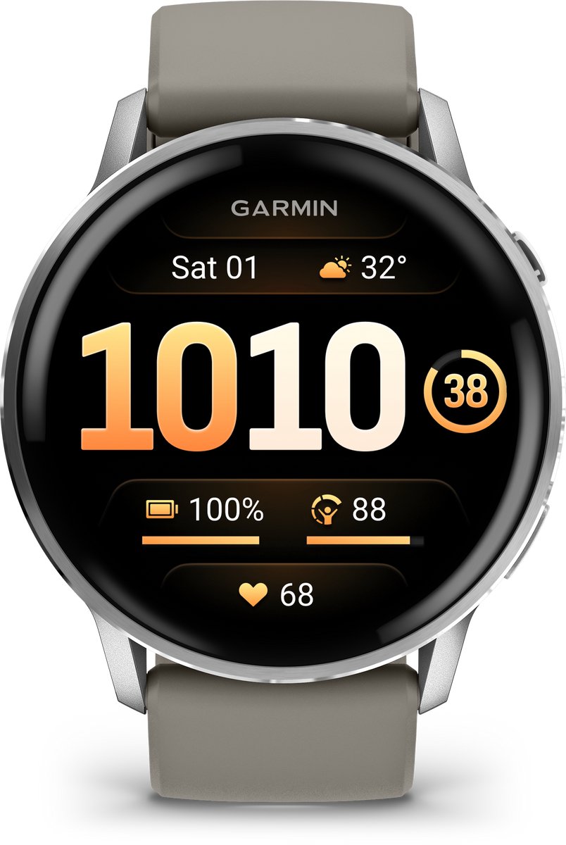 Garmin Venu 4 - Multisport smartwach - 45 mm - AMOLED - GPS - Zilverkleurig/grijs