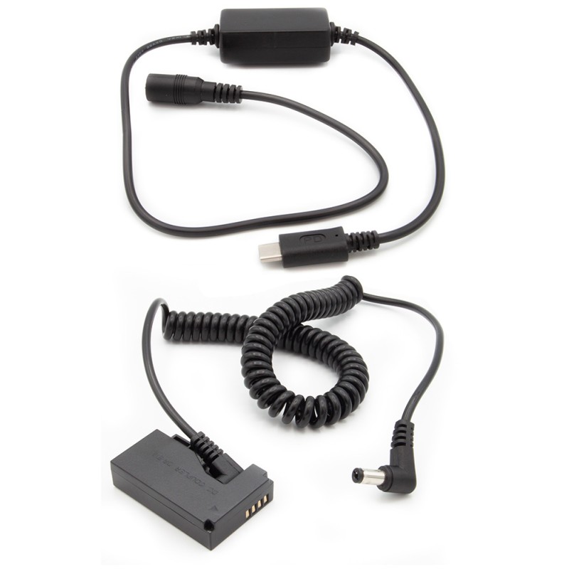 Dummy accu USB-C adapterset DR-E15 voor Canon EOS 100D