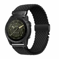 Braided nylon band met parachute sluiting - Zwart - Garmin Forerunner 745 / 935 / 945 / 955 / 965