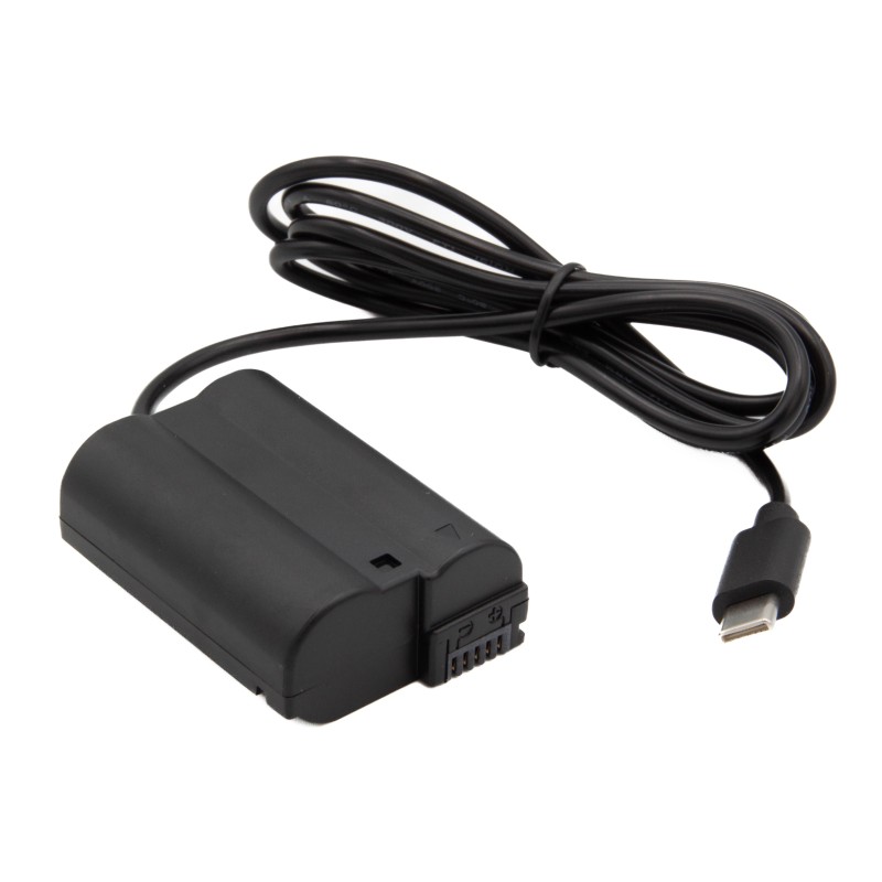 ChiliPower EP-5B dummy accu USB-C adapterset voor Nikon, accutype EN-EL15