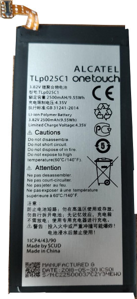 Alcatel TLp025C1 / TLP025C2 accu origineel