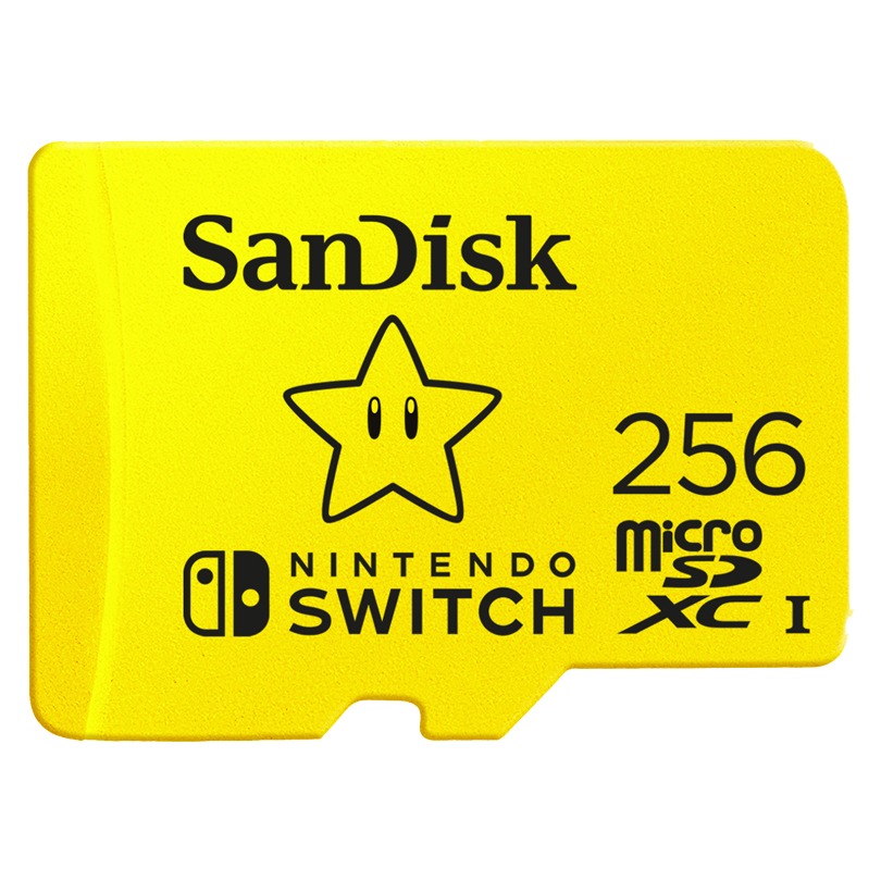 SanDisk MicroSDXC Extreme Gaming 256GB 100MB / 90mb Nintendo licensed Micro SD-kaart Geel