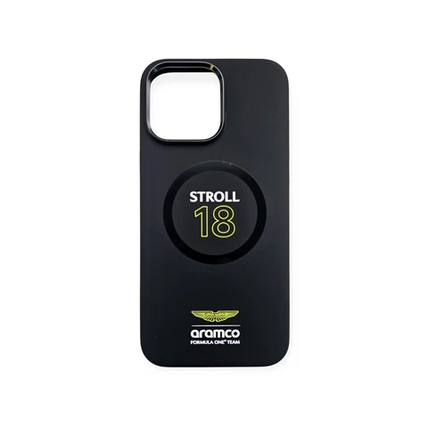 Aston Martin iPhone 16 Pro Max Backcover hoesje - Magsafe - Stroll - Zwart