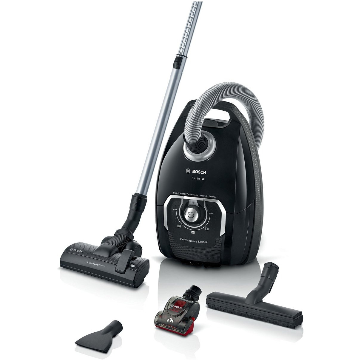 Bosch BGL8BA3S Stofzuiger met zak Zwart