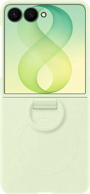 Samsung Galaxy Z Flip 8 Siliconen Back Cover met Magneet Groen