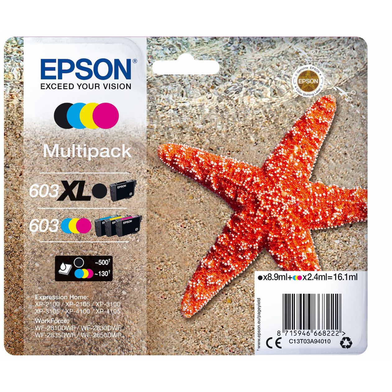 Epson 603XL Cartridges Combo Pack Inkt