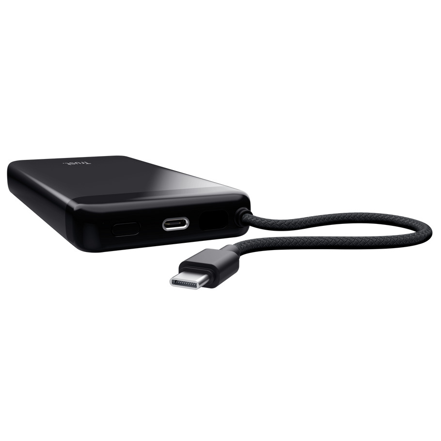 Trust Fiera 20.000 mAh Powerbank met geïntegreerde kabel Powerbank Zwart