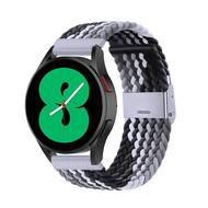 Braided nylon bandje - Grijs / zwart - Garmin Vivoactive 6 / Vivoactive 5 / Vivoactive 3