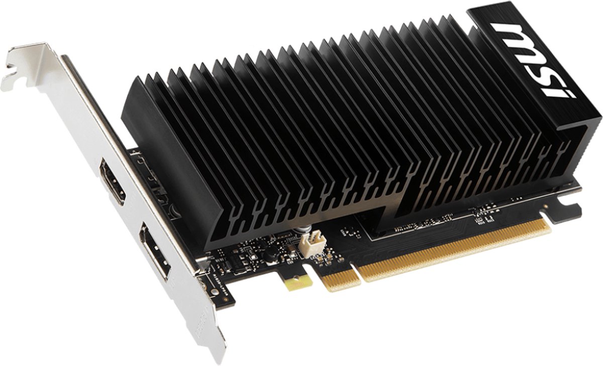 MSI NVIDIA GeForce GT 1030 4GHD4 LP OC - Videokaart - 4GB - GDDR4 - PCIe 3.0 - 1x HDMI 2.0b - 1x DisplayPort 1.4
