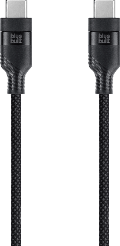 BlueBuilt Usb C naar Usb C Kabel 1,5m Nylon Zwart