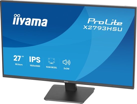 iyama ProLite X2793HSU-B1 - 27 inch - Full HD - IPS - USB-Hub (2x)