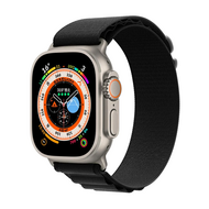 Alpine Loop nylon bandje - Zwart - Geschikt voor Apple Watch 44mm / 45mm / 46mm / 49mm
