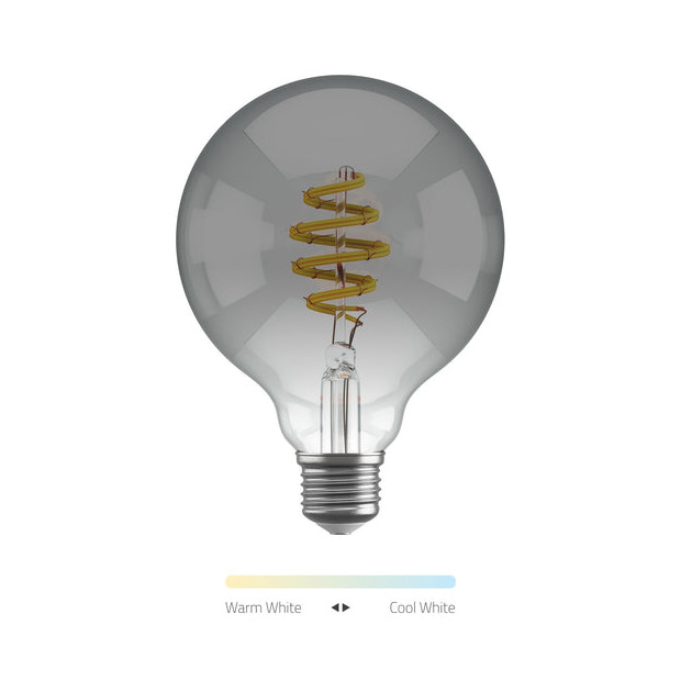 HOMBLI Smart Filament Bulb CCT E27 G95 Smartverlichting Grijs