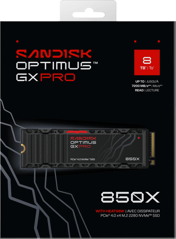 SANDISK Optimus GX PRO 850X 8TB Heatsink NVMe SSD