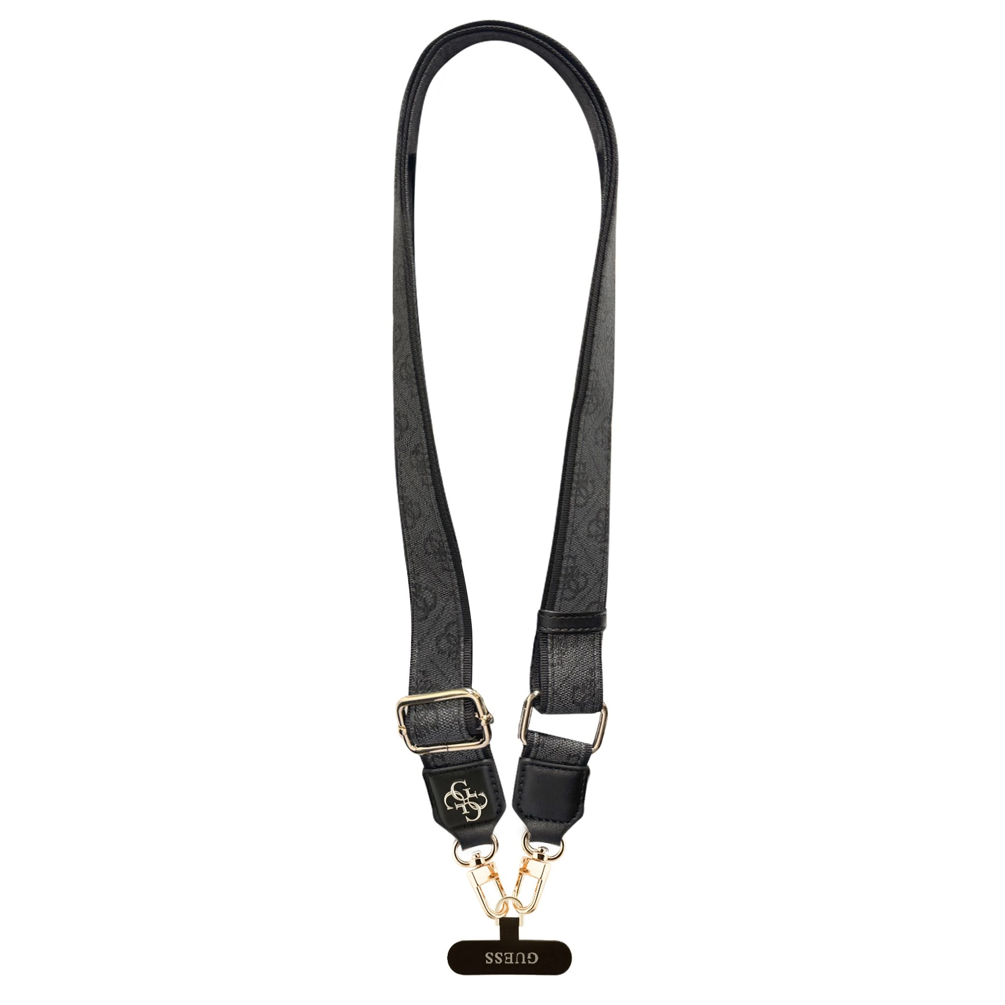 Guess Crossbody Koord PU 4G Metal Logo - Zwart