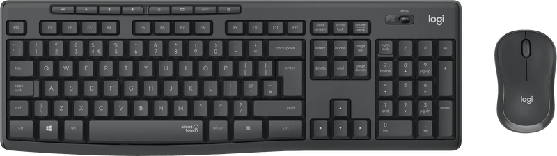 Logitech MK295 Silent Draadloze Toetsenbord en Muis Zwart QWERTY