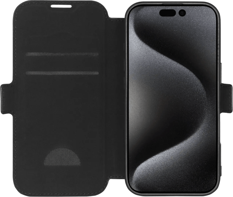 BlueBuilt Apple iPhone 16 Pro Book Case Leer Zwart