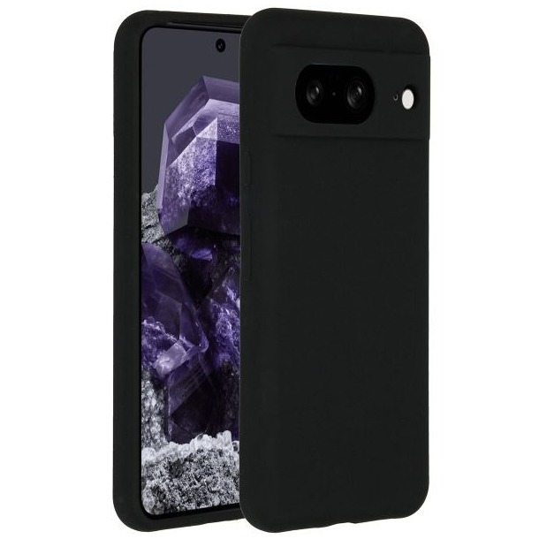 Accezz Liquid Silicone Backcover Google Pixel 8 Telefoonhoesje Zwart