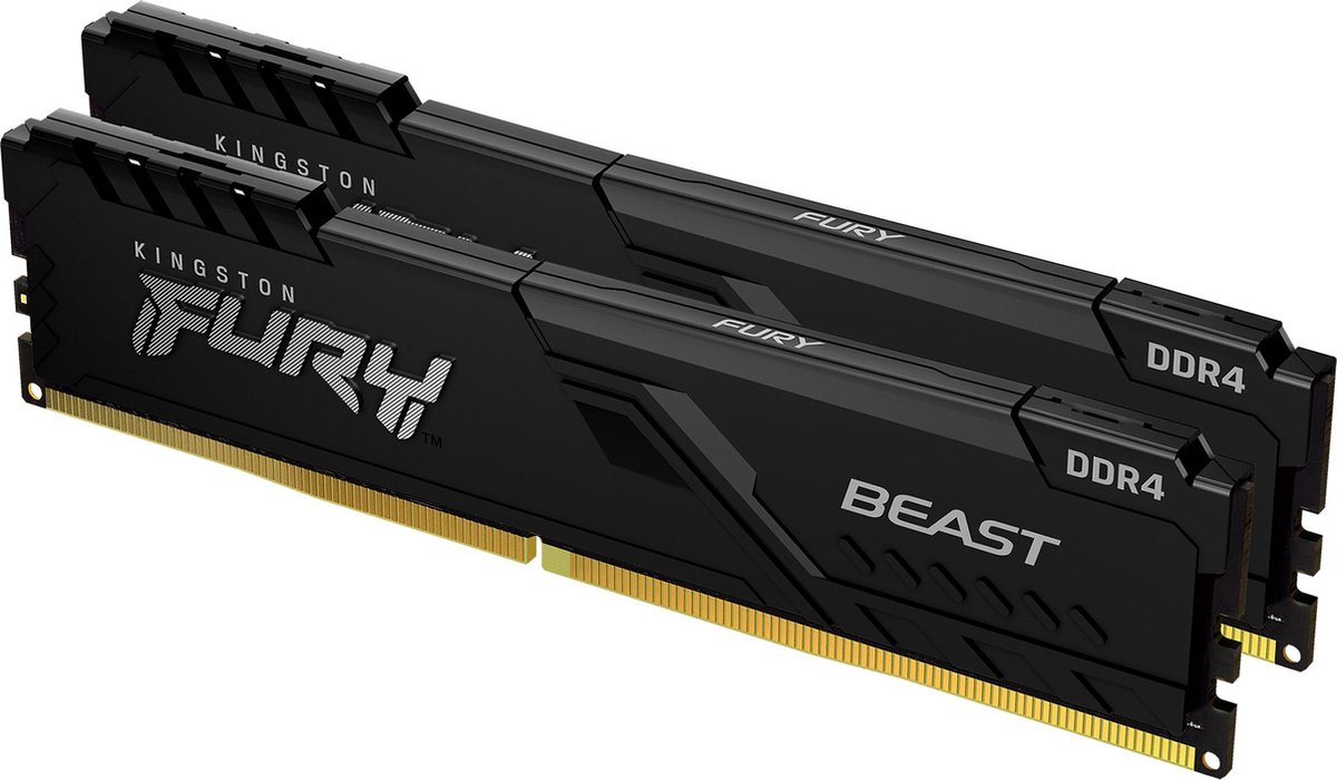 Kingston Fury Beast KF432C16BBK2/64 - RAM-geheugen - DDR4 - 64GB - 3200 MHz - DIMM - 2 x 32 GB