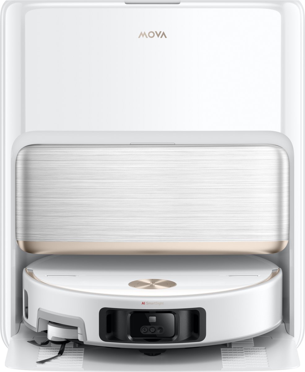 MOVA V70 Ultra Complete Robotstofzuiger - 42.000Pa - 9cm Drempel - MaxiReachX™ - Zakloze Tank – Wit