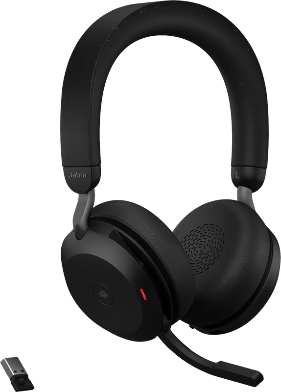 Jabra Evolve2 USB A MS TEAMS 75 Draadloze Office Headset Zwart