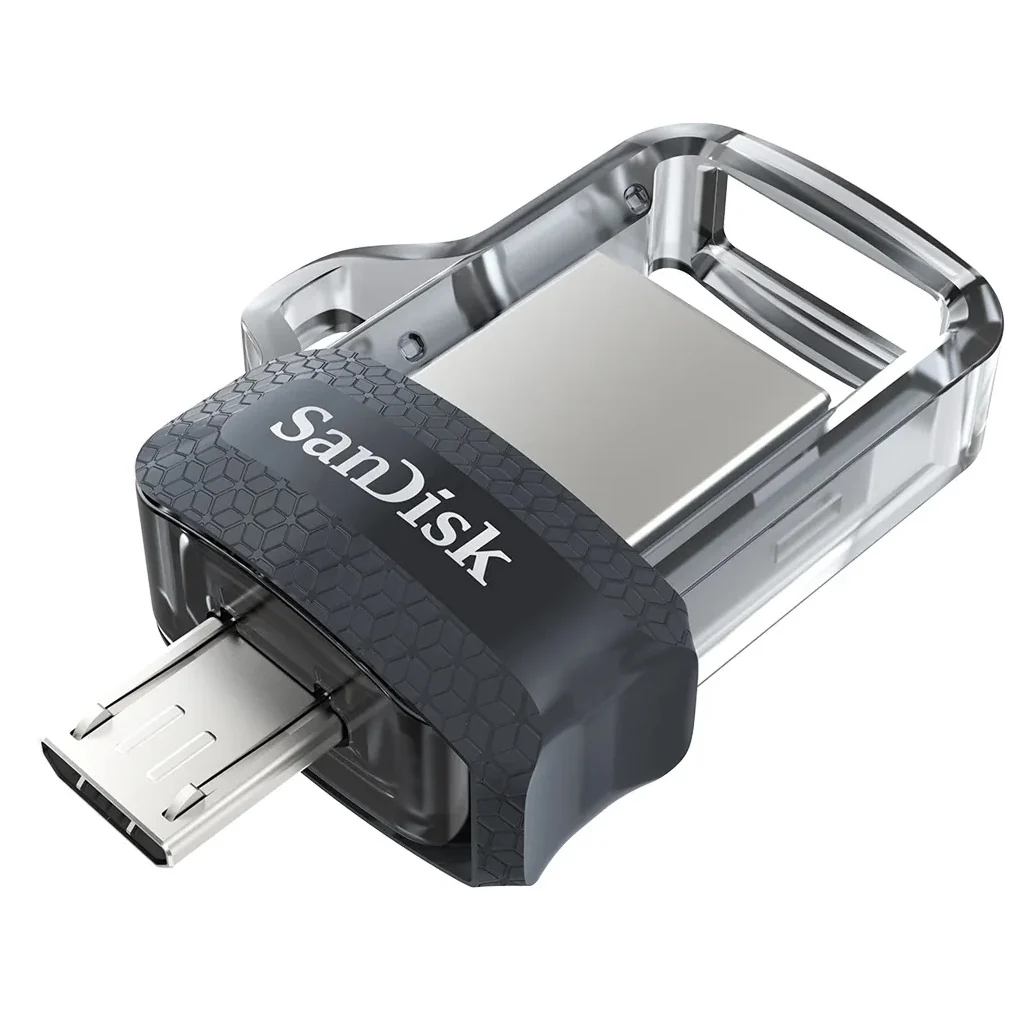 SanDisk Dual Drive Ultra 3.0 64GB USB -Micro USB 150MB lux USB-sticks Zwart