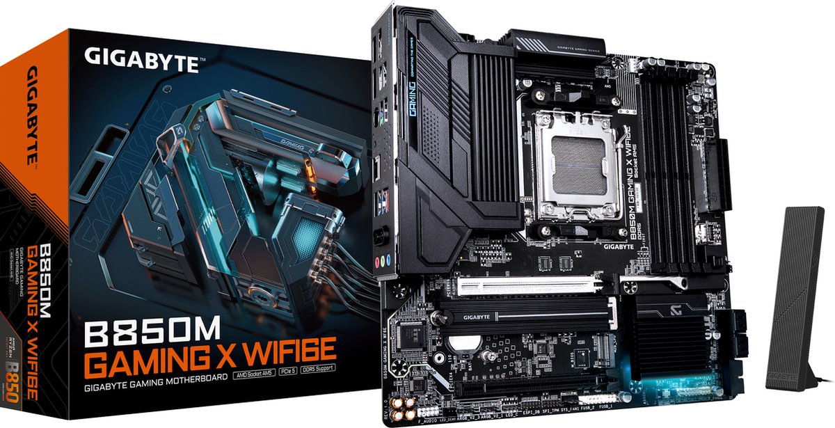 GIGABYTE B850M GAMING X WIFI6E - Moederbord - ATX - micro ATX - AMD B850 - Socket AM5 micro ATX
