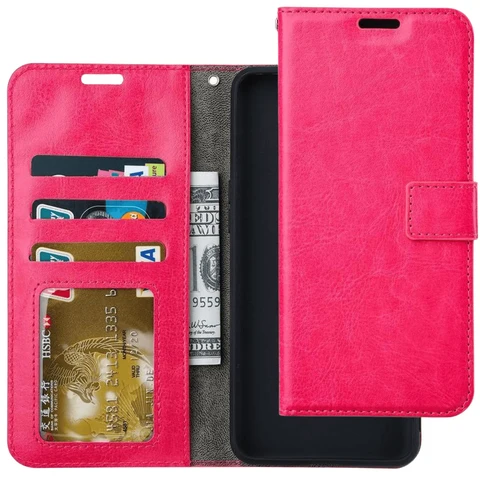 Huawei Mate 30 Lite Hoesjes - Bookcase Portemonnee Hoes - Pasjeshouder - Magneetsluiting - Roze