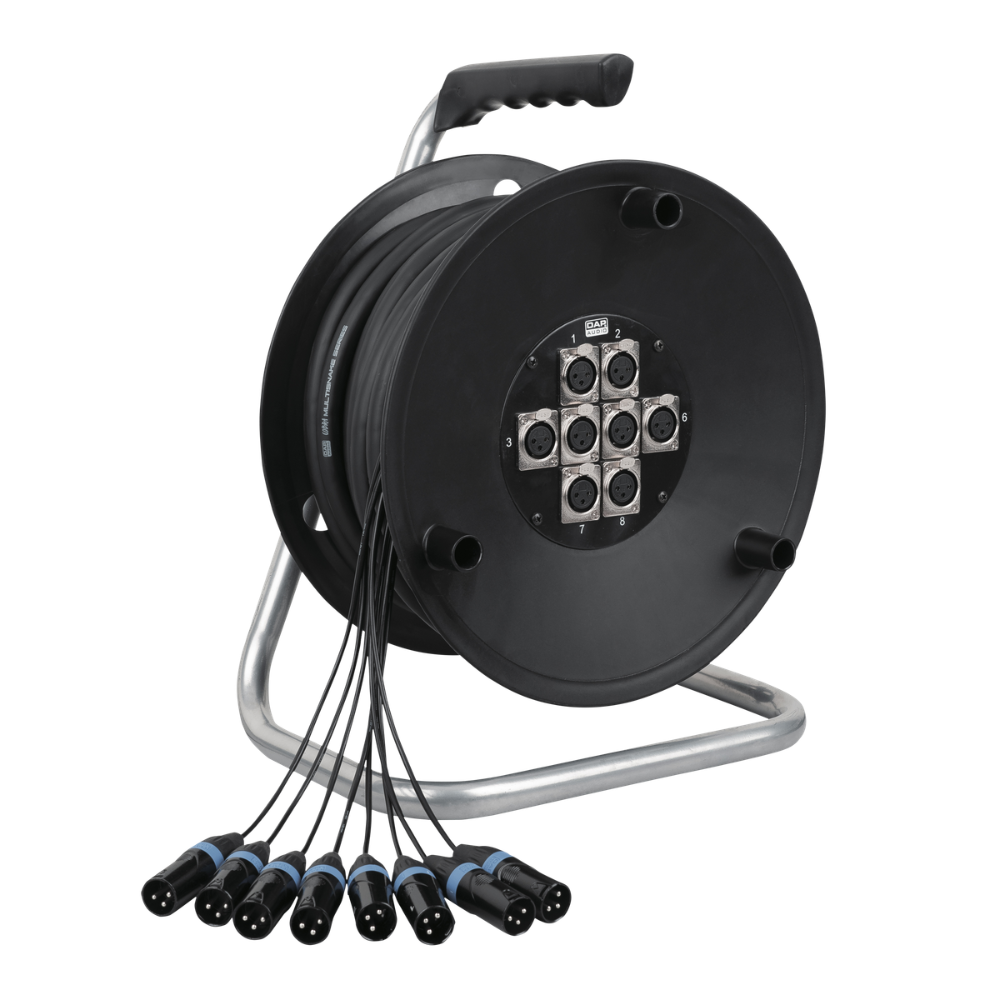 DAP Python 8 Multikabel op haspel 8x XLR 16m