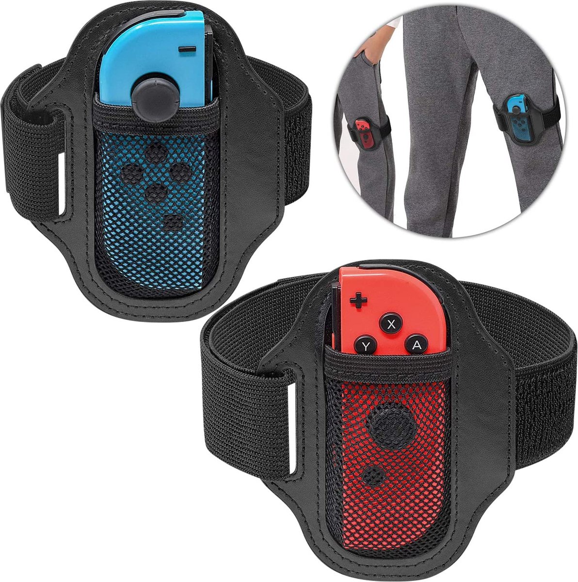 YONO Leg Strap geschikt voor Nintendo Switch Joy Con - Beenband - Houder - Grip - Accessoires - 2 Stuks
