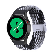 Braided nylon bandje - Grijs / zwart - Huawei Watch 5 - 46mm